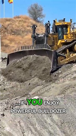 CAT D11 Bulldozer Leveling Ground with['✓]'Full Blade Power