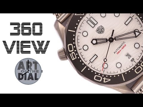 Watchdives WD007 Titanium NTTD Dive Watch White 360 view