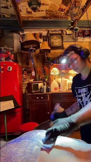 Session 1 on what will be a full back! #backtattoo #backpiece #tattoo #tattooartist #tattooer