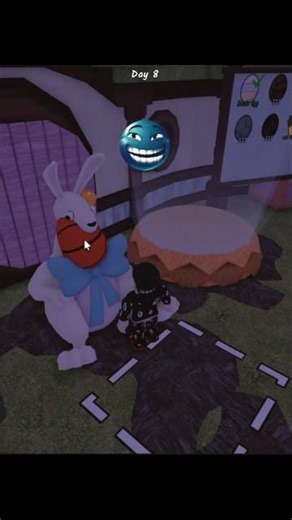 Rabbit ate a basketball ball 💀 #roblox #99nightintheforest