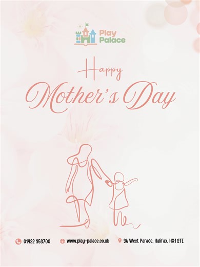 Happy Mother’s Day to all the amazing mums and the people who love and care for us every day 💐 Today we celebrate the mums, grandmothers, and all the special people who make childhood memories so magical 💖 Bring the family along and enjoy a fun day at Play Palace in Halifax 🎉 Visit us and let the little ones play while you relax in our café ☕ 📍 3A West Parade, Halifax HX1 2TE 📞 01422 353700 [Mother’s Day Halifax, family activities Halifax, kids play centre Halifax, things to do with kids Ha