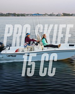 1.7K views · 19 reactions | The Pro Skiff 15 CC is ready to chase big bites in those shallow waters! This Skiff packs in smart, spacious compartments, so your gear always stays organized! | Mako Boats | Facebook