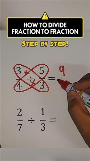 The Easiest Way to Divide Fractions! 🤯 #mathtricks #fractions