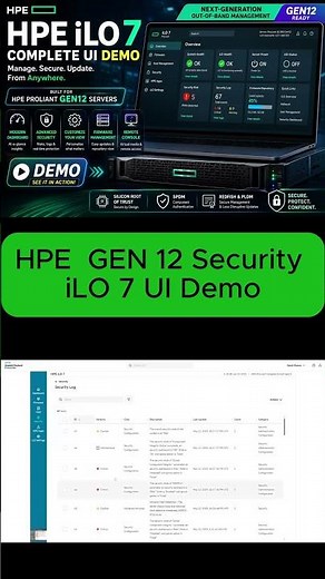 HPE GEN 12 Security iLO 7 UI Demo #server #demo #unboxing #hpe