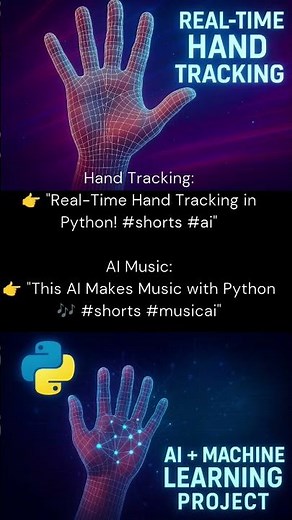 Real-Time Hand Tracking with Python in 30 Seconds!🔥 |AI with Mediapipe #ai #shorts #viral #mediapipe