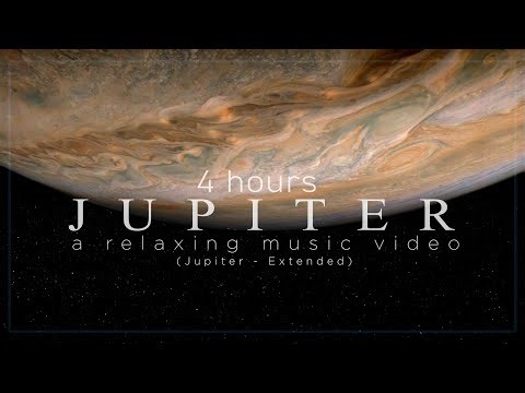 Real Images of Jupiter from NASA in 4K with 4 Hours of Calm Ambient Music (Jupiter Extended)