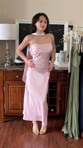 Nobody Is Sleeping on This Pink Satin Mermaid Maxi Dress 🩷