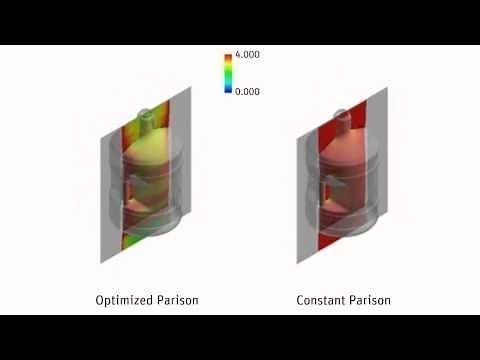 ANSYS Polyflow: Blow Molding Simulation for Optimized Thickness