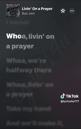 Livin' On a Prayer lyrics - Bon Jovi full song lyrics