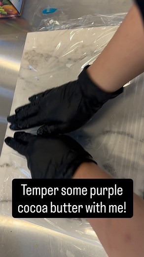 Tempering some coloured cocoa butter ✨ Thank you SO much for all the love on my last tempering post. I honestly wasn’t expecting that many questions and messages! It makes my chocolatier heart so happy 💛 #artisanchocolate #colouredcocoabutter #chocolatelover #chocolatierlife #cocoabutterart #temperingcocoabutter #smallbatchchocolate #canadianchocolatier #behindthescenes #gbconfections | G&B Confections