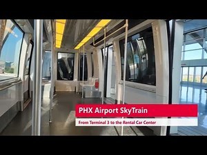 PHX Skyharbor Airport Airtrain from Terminal 3 to the Rental Car Center