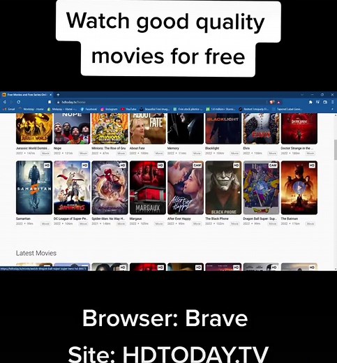 Watch good clear movies and TV shows on PC or Mobile. Using a good ad blocker helps get straight to the movie without pop-ups. #movies #hdtodaytv #hdtoday #brave #freemovies #thatswhatilike