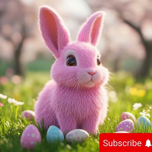 Cutest Pink Rabbit in the Garden! 💗🐰 | #youtubegrowth #CutestBunny #shortvideo #shortsviral
