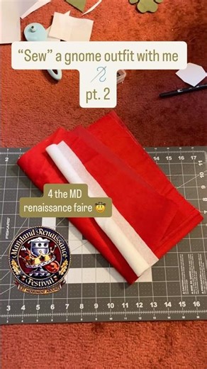 Craft with me gnome hat for Md ren faire! Sewing ren faire outfit diy crafting inspo #renfaire garb