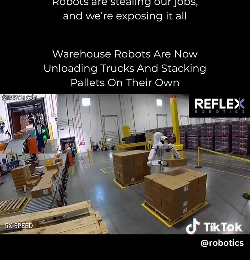 Warehouse automation is moving beyond fixed robot arms and into full physical labour. In this demo from Reflex Robotics, one robot unloads boxes from a truck while another picks them up and stacks them onto pallets. That means machines are starting to handle the kind of repetitive warehouse work that has traditionally relied on human workers for entire shifts. This is where the real shift begins. Not with robots doing one isolated task, but with multiple robots working together to move goods fro