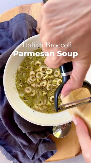 4.6K views · 51 reactions | Italian Broccoli Parmesan soup: cozy,...