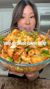 EASY CUCUMBER KIMCHI SALAD! recipe in the comments ⬇️ #kimchi #cucumberkimchi #koreanrecipes