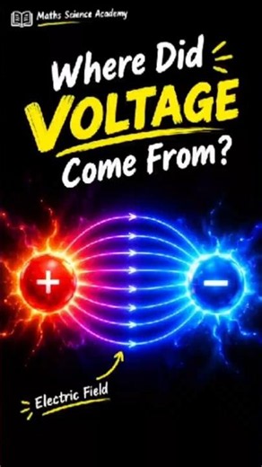 Where Does Voltage Come From? ⚡ Electric Potential Explained! #Physics #Shorts