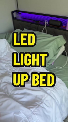 Elevate your bedroom with this Full/Queen/King Size Bed Frame, featuring a storage headboard, charging station, and vibrant LED lights. Designed for comfort and convenience, this upholstered platform bed offers easy assembly, noise-free stability, and a sleek dark gray finish. #BedFrame #BedroomDecor #HomeUpgrade #LEDLights #StorageSolutions #SmartFurniture #UpholsteredBed #ModernHome #ComfortAndStyle #EasyAssembly #NoiseFree #BedroomGoals #TechInBed #SleepBetter #HomeDesign #BedroomInspiration 