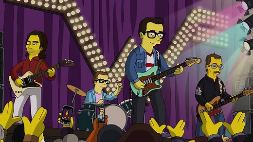 Can’t stop listening to this version of The Simpsons theme song by special guests Weezer... 🎸Rock out with them on this Sunday's episode at 8/7c! | The Simpsons