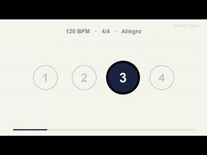 120 BPM Metronome 4/4 1 Hour Practice | Sesión 1 Hora