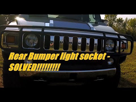 HUMMER H2 HOW TO - rear lower bumper tail light socket replacement - SOLVED!!!! EASY $4 FIX!!!!!!