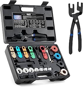 Orion Motor Tech 26pc Fuel Line Disconnect Tool Set, Master Quick Disconnect Tool Kit with Fuel and AC Disconnect Pliers, Fuel Line Removal Tool Set for AC Fuel & Transmission Systems, Black