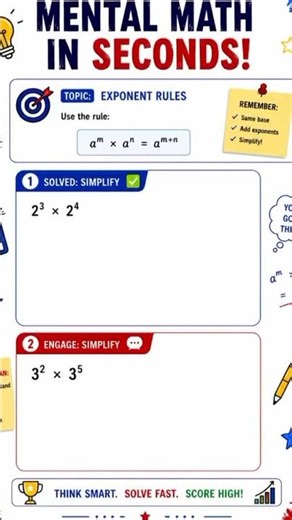 Only 10% Get This Exponent Rule Right #ExponentRules #AlgebraBasics #MiddleSchoolMath