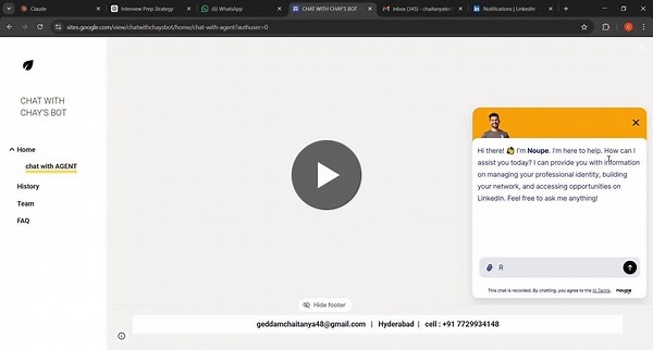 Building AI Chatbot with No-Code Platform Noupe | Chaitanya Geddam posted on the topic | LinkedIn