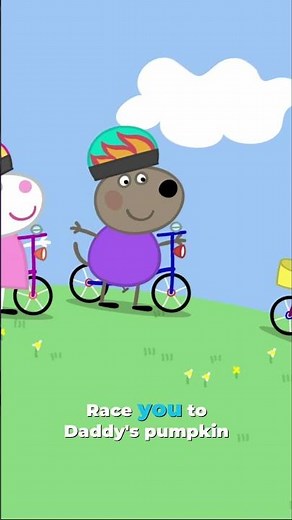 Peppa Pig's Epic Bike Race: Watch Her WIN! #shorts