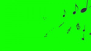 Music Notes Floating On Green Screen Stock Motion Graphics SBV-347562258 - Storyblocks