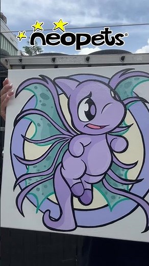 Neopets 18 x 18” Stretched Canvas Painting