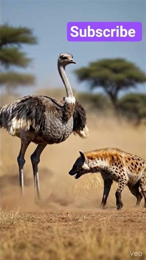 Savage Showdown: Wolf Attacks Giant OstrichOstrich vs Wolf: The Ultimate Desert Battler #subscribe