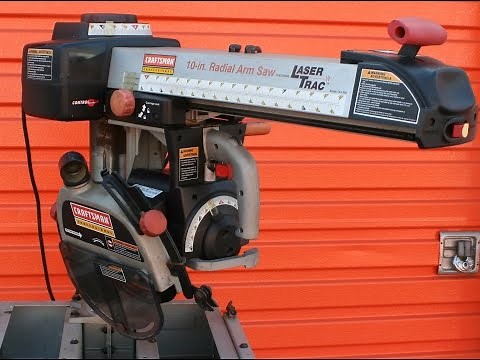 Craftsman 10" Laser Trac Radial Arm Saw Demonstration Video