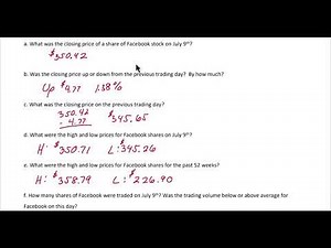 How to Read a Stock Table