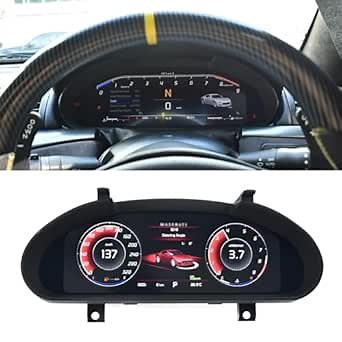 12.3 inch car Digital Cluster for Maserati GT/GC GranTurismo 2007-2017 Digital Speedometer Replacement car Dashboard Instrument Panel car Cluster Gauge QLED Meter Screen
