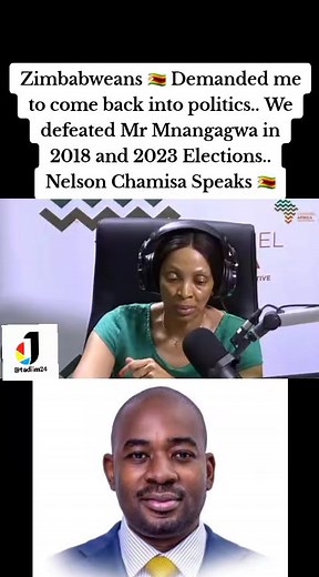 Zimbabweans 🇿🇼 Demanded me to come back into politics.. We defeated Mr Mnangagwa in 2018 and 2023 Elections.. Nelson Chamisa Speaks 🇿🇼 #chamisa #ccc #politics #fyp #zimtiktokers🇿🇼🇿🇼🇿🇼