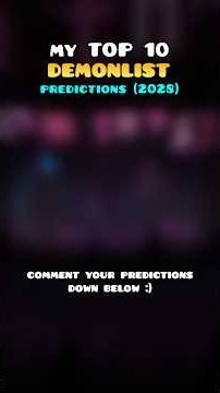 My TOP 10 DEMONLIST PREDICTION (for 2028) #gd #geometrydash #demonlist #shorts #shortsviral #gaming