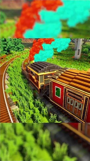 Паровоз в майнкрафт. с модами Create, Copycats+, Create: Steam 'n' Rails, Railways Navigator.