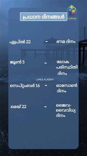 IMPORTANT DAYS|PYQ BASED|KERALA PSC |LUMOS ACADEMY |