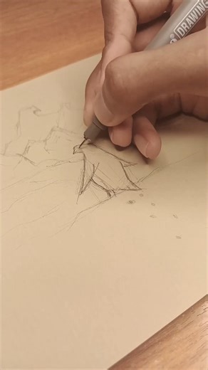 But why?.....Mr. Penguin 🐧. #shorts #drawing #arttimelapse #artprocess