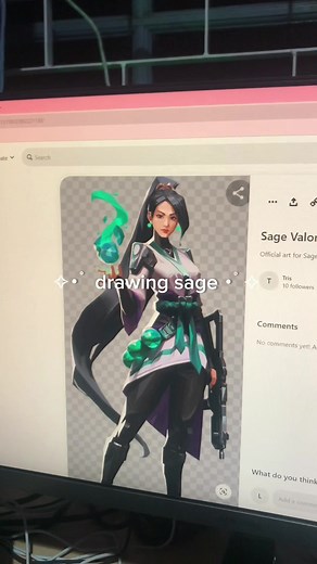 Creative Valorant Sage Drawing Process