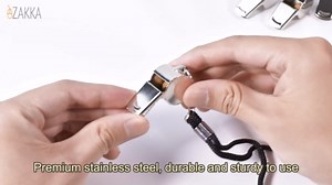 eZAKKA 5-Pack Metal Referee Whistle, Extra Loud Whistle with Lanyard, Stainless Steel Whistle for Football, Basketball, Lifeguard Protection, Coach Whistle Use for Catch Pets Attention or Training