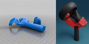 Engineers design 3D-printed table tennis paddles for Oculus Touch controllers