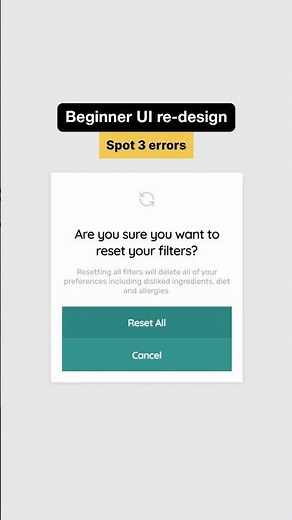 Beginner UI re-design - Spot 3 errors #uiux #uidesign