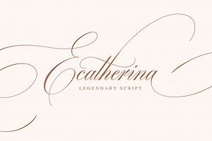 Ecatherina - legendary script, a Script Font by Blessed Print