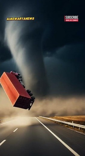 Giant Tornado Lifts Huge Truck #truck #shorts #shortsvideo