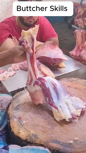 Meat Cutting Butcher Style 🔥 | Professional Qasai Making