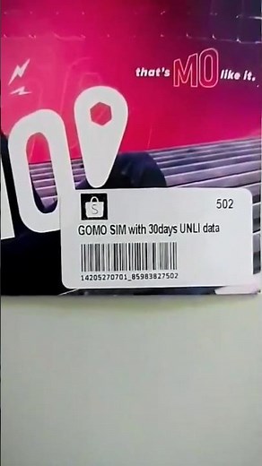 GOMO SIM WITH 30 DAYS UNLI DATA #fyp #gomo #simcard #youtube #shorts #video #internet #feed #tech