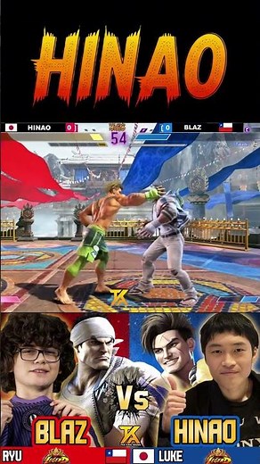🔥 SF6 ▰ BLAZ (Ryu) vs HINAO (Luke) ▰ Street Fighter 6 🔥 ▰ 14 years old vs 16 years old #blaz